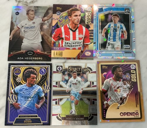 Rare football cards - bundle, x6