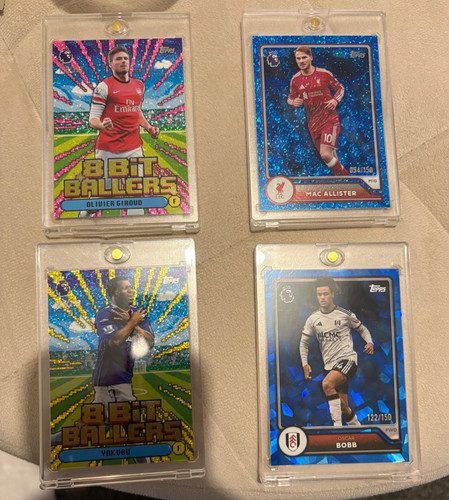 Football cards numbered and